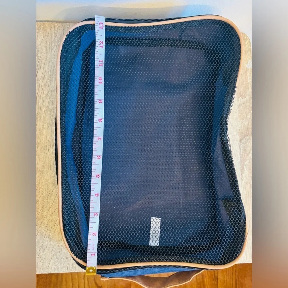 Blue Canvas Travel Totes Organizers Set
